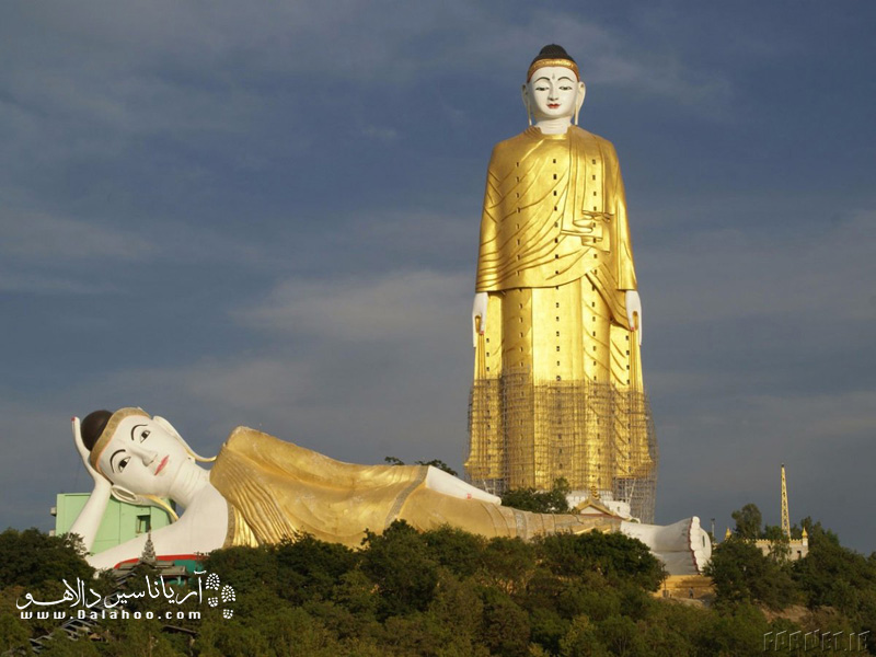 مجسمه دراز کشیده بودای Monywa بزرگترین مجسمه بودای در حالت درازکشیده است.