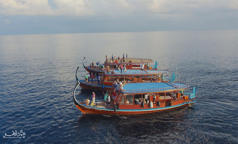 گشت با قایق در مالدیو