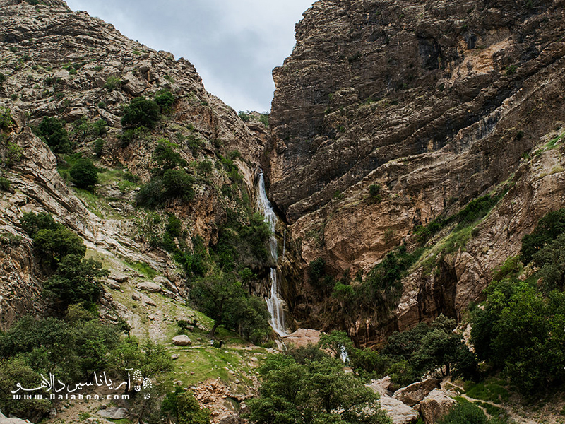 آبشار نوژیان در ۳۸ کیلومتری جاده‌ کمربندی خرم‌آباد، در بخش پاپی قرار گرفته.