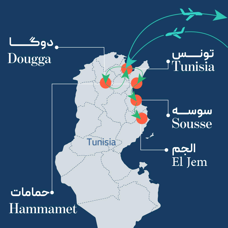 نقشه تور تونس