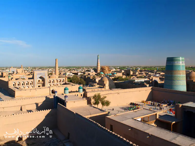  مجموعه ایچان‌قلعه، خیوه از جاذبه‌های خوارزم است.