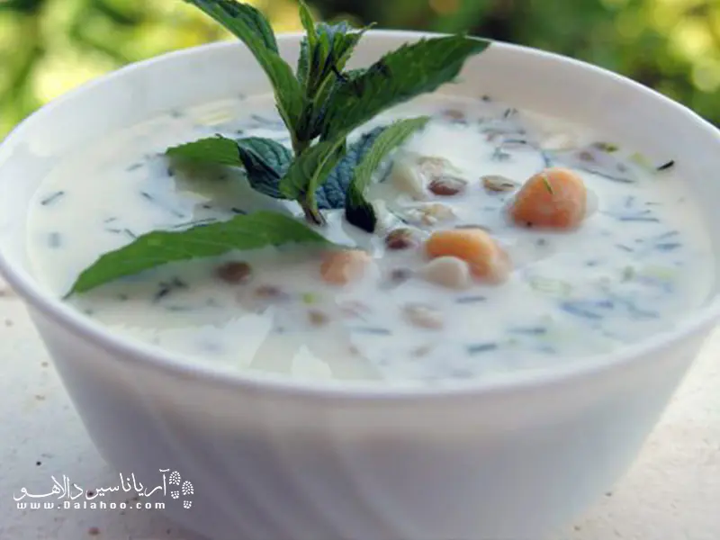 امروزه آش دوغ در سراسر ایران طبخ می‌شود؛ اما اصالت این آش به اردبیل باز می‌گردد.