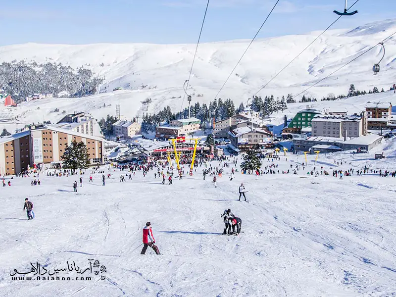 مهمترن دلیلی که گردشگران راهی الوداغ میشوند اسکی است.
