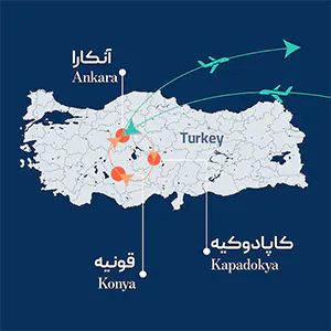 قونیه، کاپادوکیا نقشه