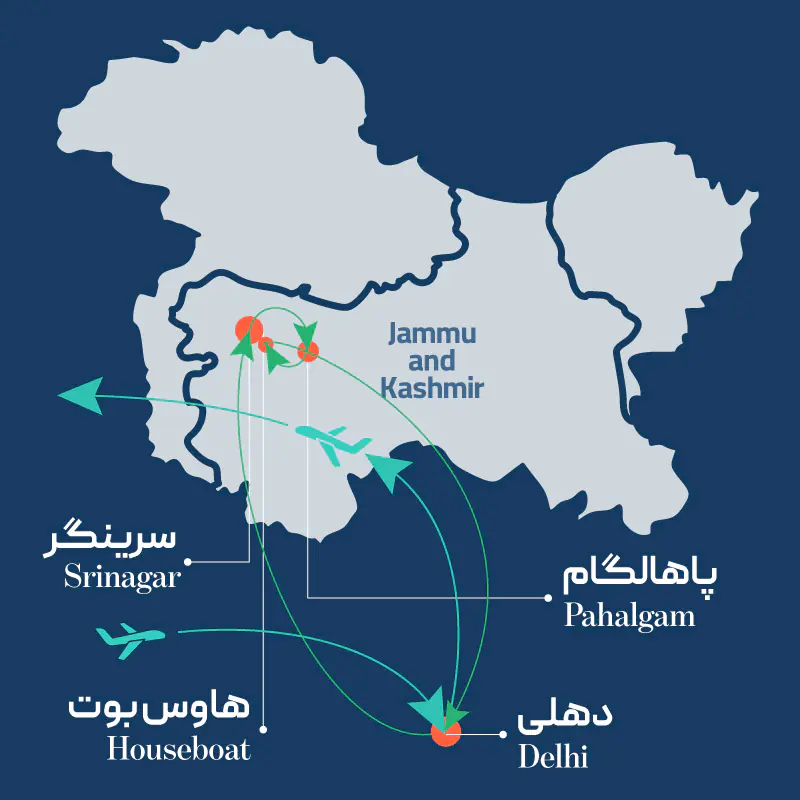 نقشه تور کشمیر